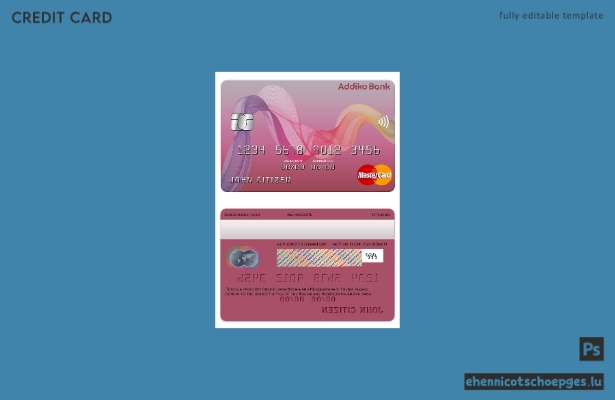 Beispielvorschau der Addiko Bank Mastercard aus Bosnien und Herzegowina